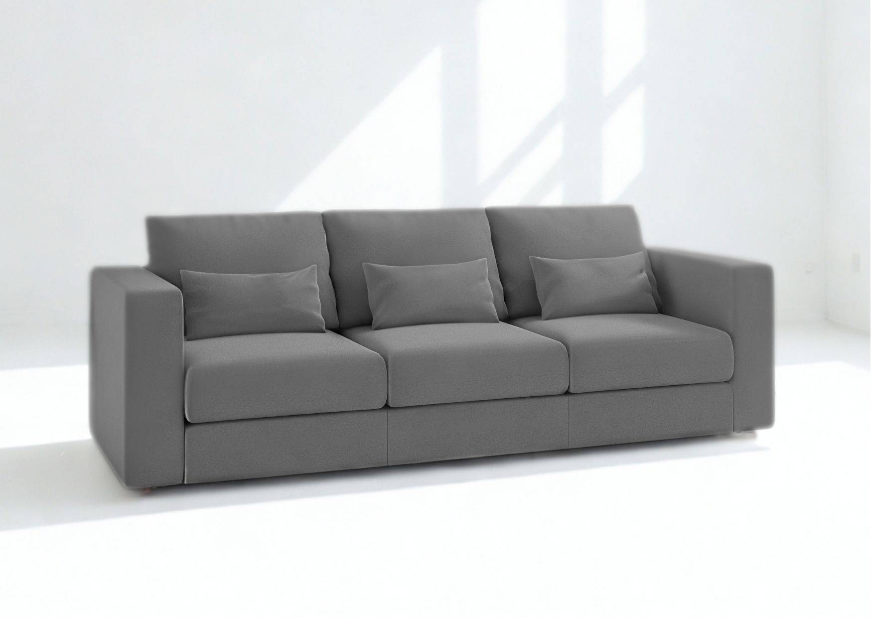 Klasyczna sofa rozkładana w kolorze grafitowym